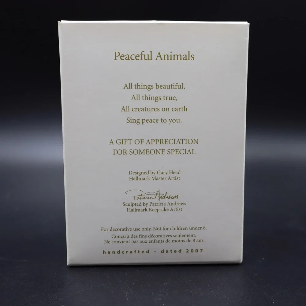 2007 Exclusive Hallmark Peaceful Animals VIP Gift Keepsake Ornament Deer & Bird